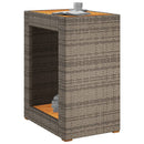 vidaXL szürke polyrattan falapos kerti kisasztal 60x40x75 cm