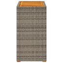 vidaXL szürke polyrattan falapos kerti kisasztal 60x40x75 cm
