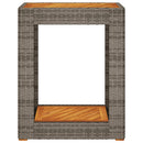 vidaXL szürke polyrattan falapos kerti kisasztal 60x40x75 cm