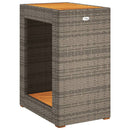 vidaXL szürke polyrattan falapos kerti kisasztal 60x40x75 cm
