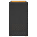 vidaXL fekete polyrattan falapos kerti asztal 100x40x75 cm