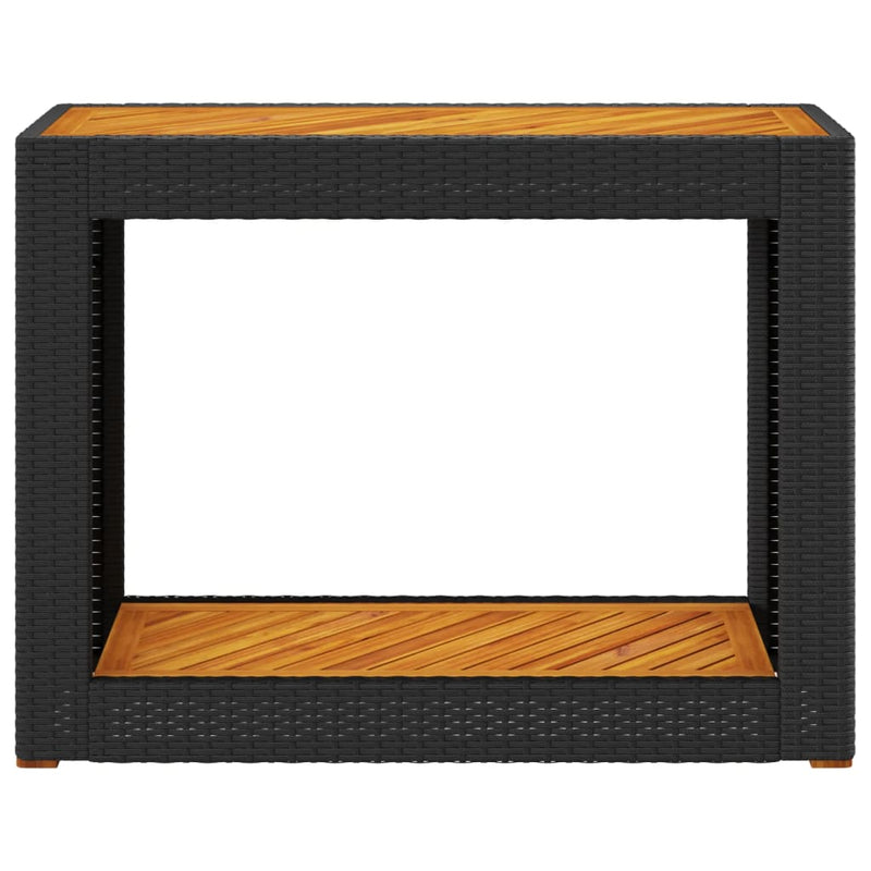 vidaXL fekete polyrattan falapos kerti asztal 100x40x75 cm
