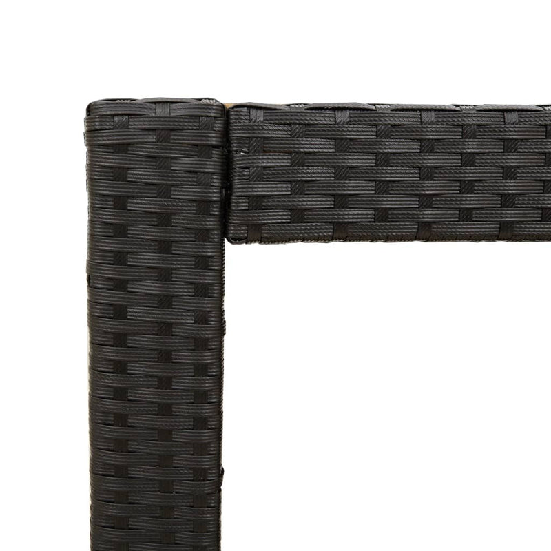 vidaXL fekete polyrattan falapos kerti asztal 100x40x75 cm