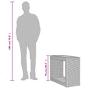 vidaXL bézs polyrattan kerti kisasztal fa asztallappal 100x40x75 cm