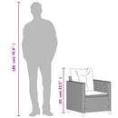 vidaXL fekete polyrattan kerti szék párnákkal