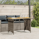 vidaXL szürke polyrattan falapos kerti asztal 110x68x70 cm