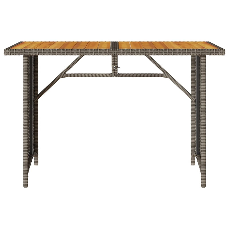 vidaXL szürke polyrattan falapos kerti asztal 110x68x70 cm