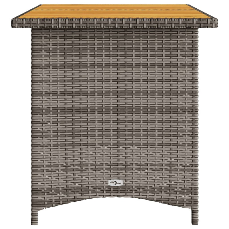 vidaXL szürke polyrattan falapos kerti asztal 110x68x70 cm
