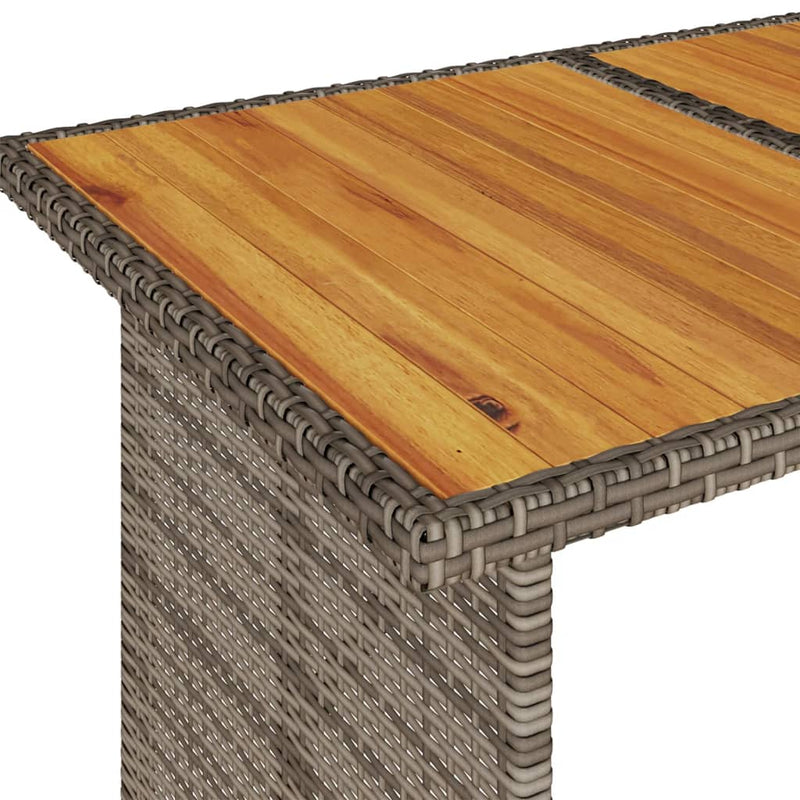 vidaXL szürke polyrattan falapos kerti asztal 110x68x70 cm