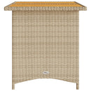 vidaXL bézs polyrattan falapos kerti asztal 110x68x70 cm