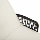 vidaXL Napozóágy párnával 1-személy Fekete 157 x 55 x 92cm polirattan