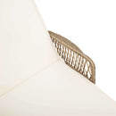 vidaXL Napozóágy párnával 1-személy Bézs 157 x 55 x 92cm polirattan