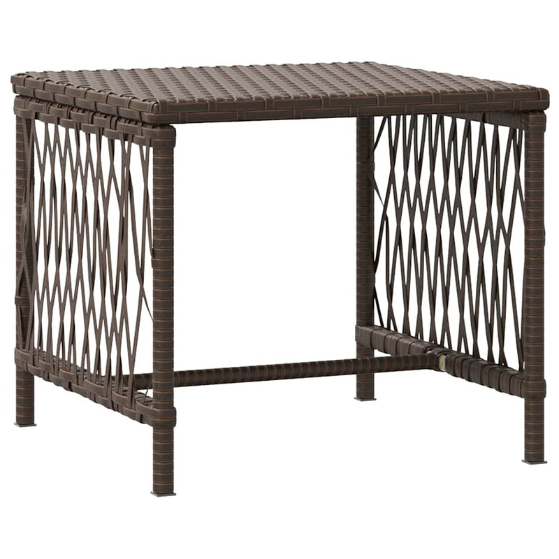 vidaXL Napozóágy párnával 2 pcs Barna 35 x 35 x 32cm polirattan