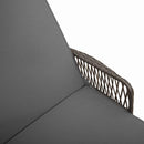 vidaXL Napozóágy párnával 2 pcs Szürke 35 x 35 x 32cm polirattan