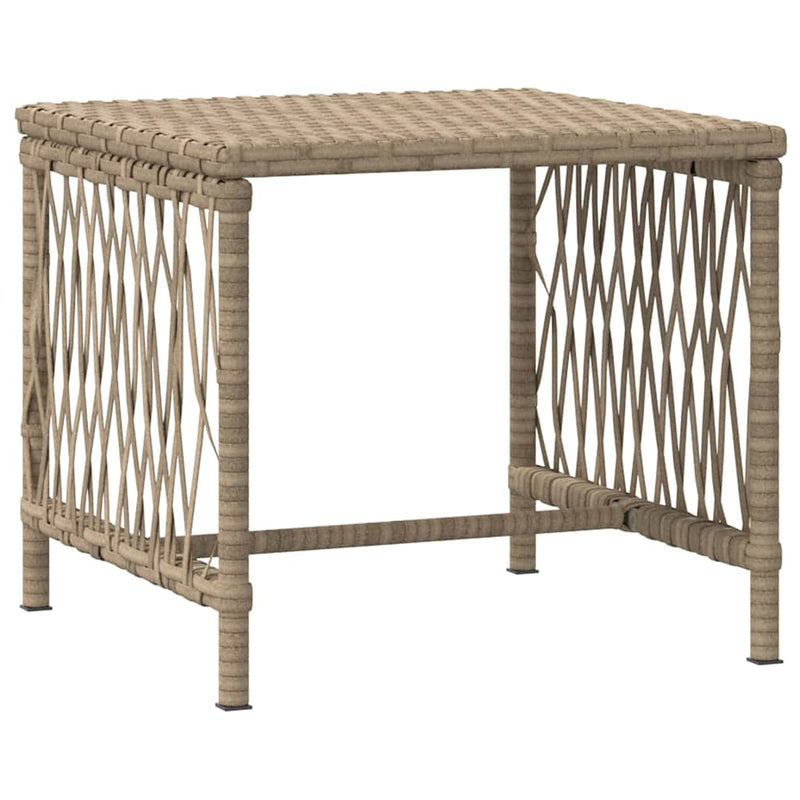 vidaXL Napozóágy párnával 2 pcs Bézs 35 x 35 x 32cm polirattan