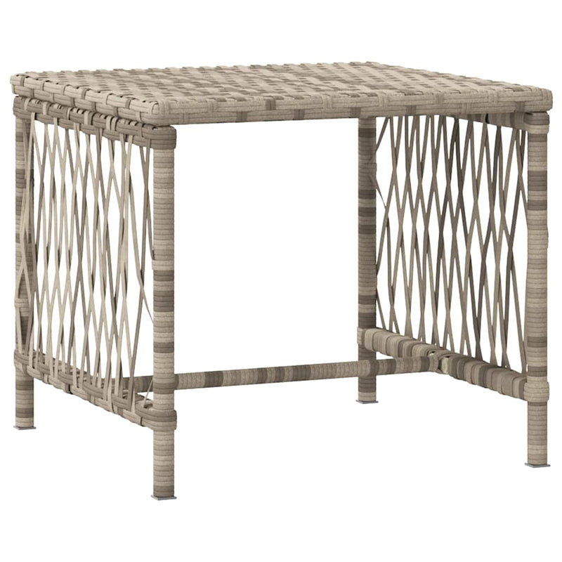 vidaXL Napozóágy 2 pcs Világosszürke 35 x 35 x 32cm polirattan