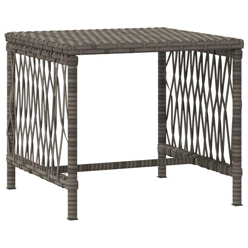 vidaXL Napozóágy párnával 2 pcs Szürke 35 x 35 x 32cm polirattan
