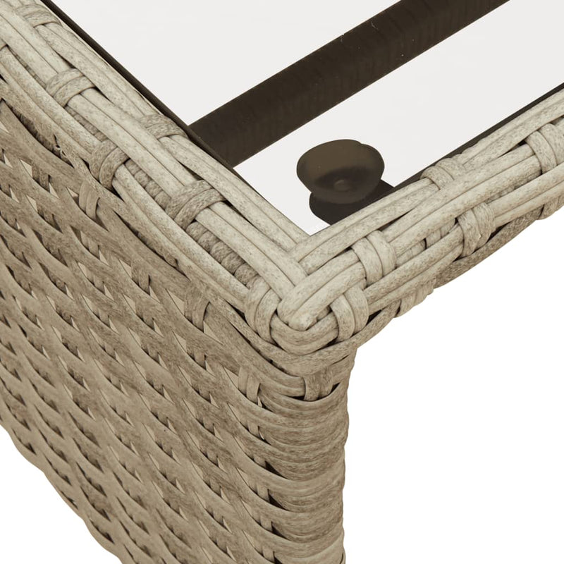 vidaXL L-alakú szürke polyrattan kerti kanapé asztallal és párnákkal