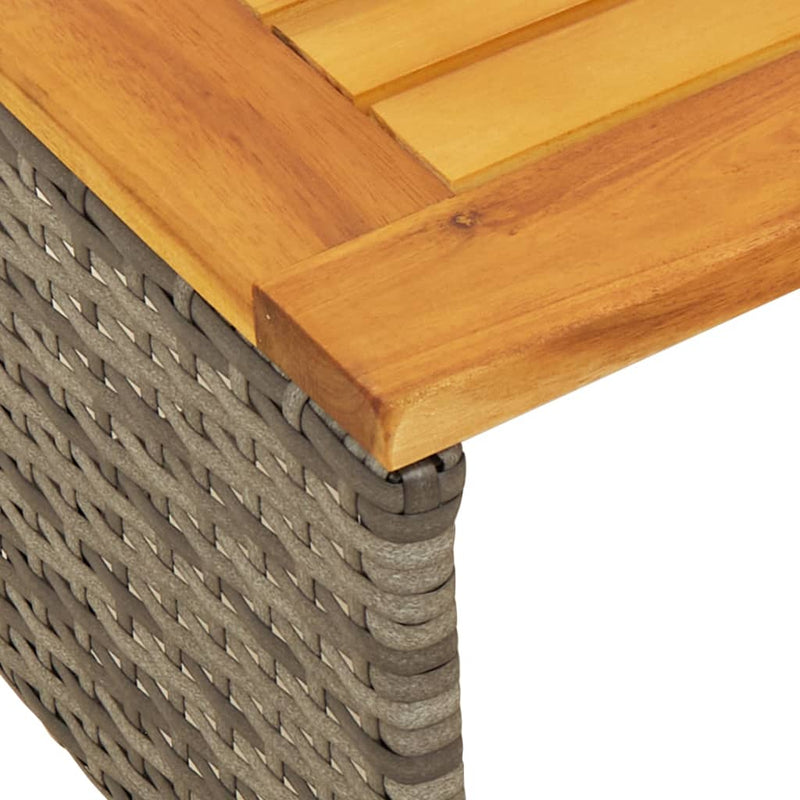vidaXL L-alakú szürke polyrattan kerti kanapé asztallal és párnákkal