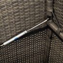 vidaXL szürke polyrattan akácfa kerti pad párnával