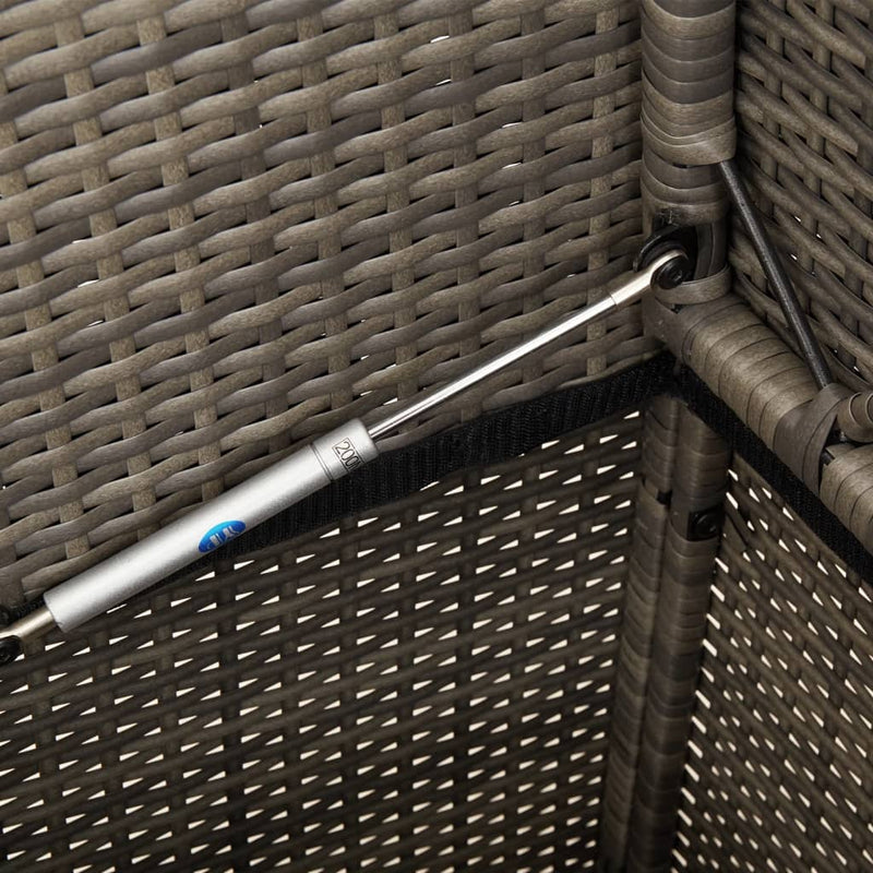 vidaXL szürke polyrattan akácfa kerti pad párnával