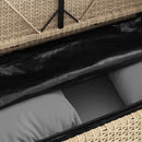 vidaXL bézs polyrattan kerti pad párnákkal