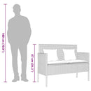 vidaXL fekete polyrattan kerti pad párnával
