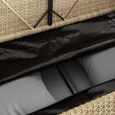 vidaXL bézs polyrattan kerti pad párnákkal