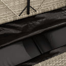 vidaXL világosszürke polyrattan kerti pad párnákkal