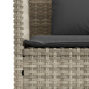 vidaXL világosszürke polyrattan kerti pad párnákkal