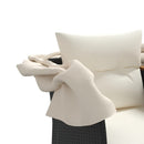 vidaXL 2 személyes fekete polyrattan kerti kanapé baldachinnal/székkel