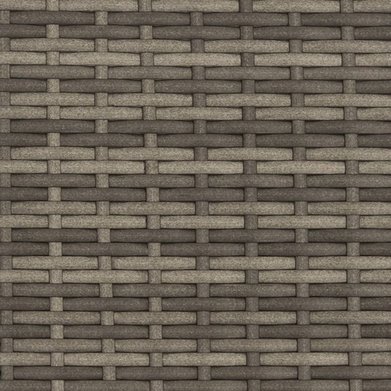 vidaXL 2 személyes szürke polyrattan kerti kanapé baldachinnal/székkel