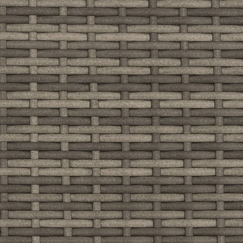 vidaXL 2 személyes szürke polyrattan kerti kanapé zsámolyokkal