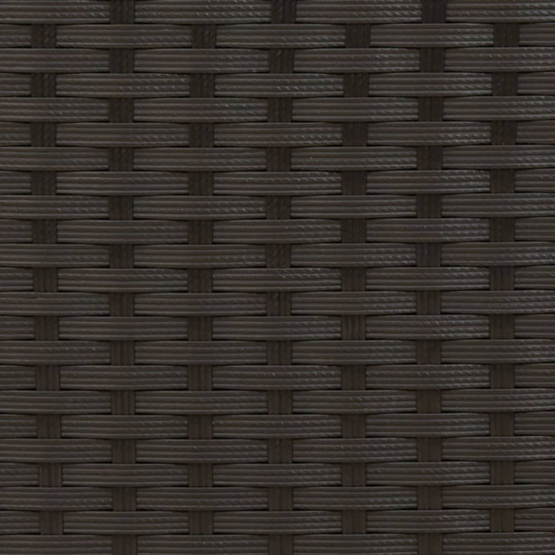 vidaXL fekete polyrattan dupla napozóágy tetővel és párnával