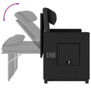 vidaXL fekete polyrattan dönthető kerti pad párnával