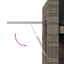 vidaXL szürke polyrattan dönthető kerti pad párnával