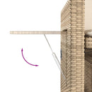 vidaXL bézs polyrattan dönthető kerti pad párnával