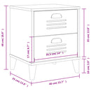 vidaXL VIKEN fekete szerelt fa éjjeliszekrény