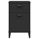 vidaXL VIKEN fekete szerelt fa éjjeliszekrény