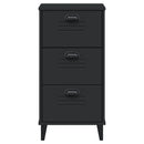 vidaXL VIKEN fekete szerelt fa éjjeliszekrény