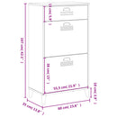 vidaXL VIKEN fehér szerelt fa cipőszekrény