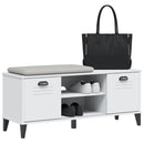 vidaXL VIKEN fehér szerelt fa cipőtároló pad 106 x 35 x 45 cm