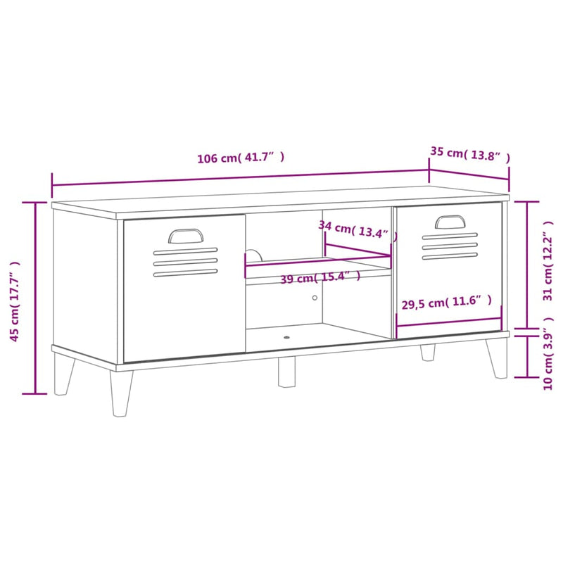 vidaXL VIKEN fehér szerelt fa cipőtároló pad 106 x 35 x 45 cm