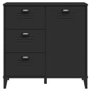 vidaXL VIKEN fekete szerelt fa tálalószekrény 80 x 40 x 80 cm