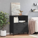 vidaXL VIKEN fekete szerelt fa könyvszekrény 80 x 40 x 90 cm