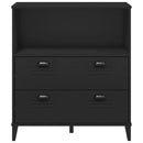 vidaXL VIKEN fekete szerelt fa könyvszekrény 80 x 40 x 90 cm