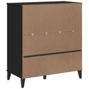 vidaXL VIKEN fekete szerelt fa könyvszekrény 80 x 40 x 90 cm