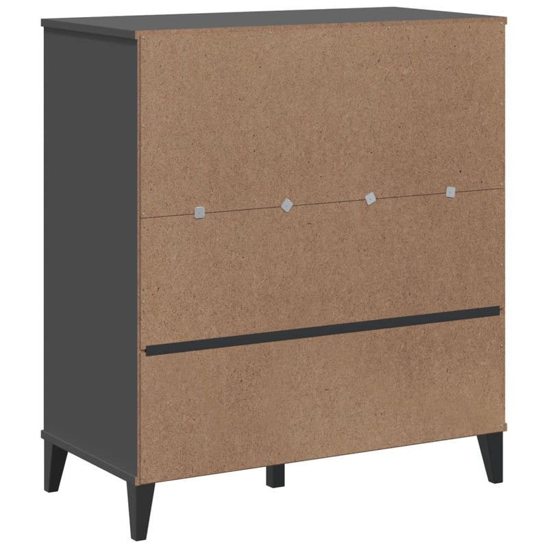 vidaXL VIKEN antracitszürke szerelt fa könyvszekrény 80 x 40 x 90 cm