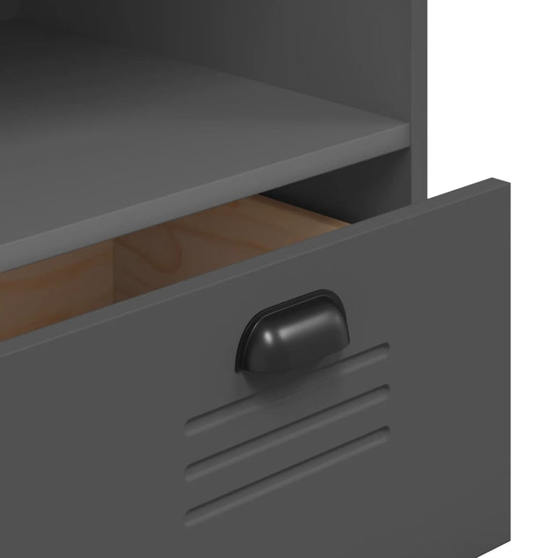 vidaXL VIKEN antracitszürke szerelt fa könyvszekrény 80 x 40 x 90 cm