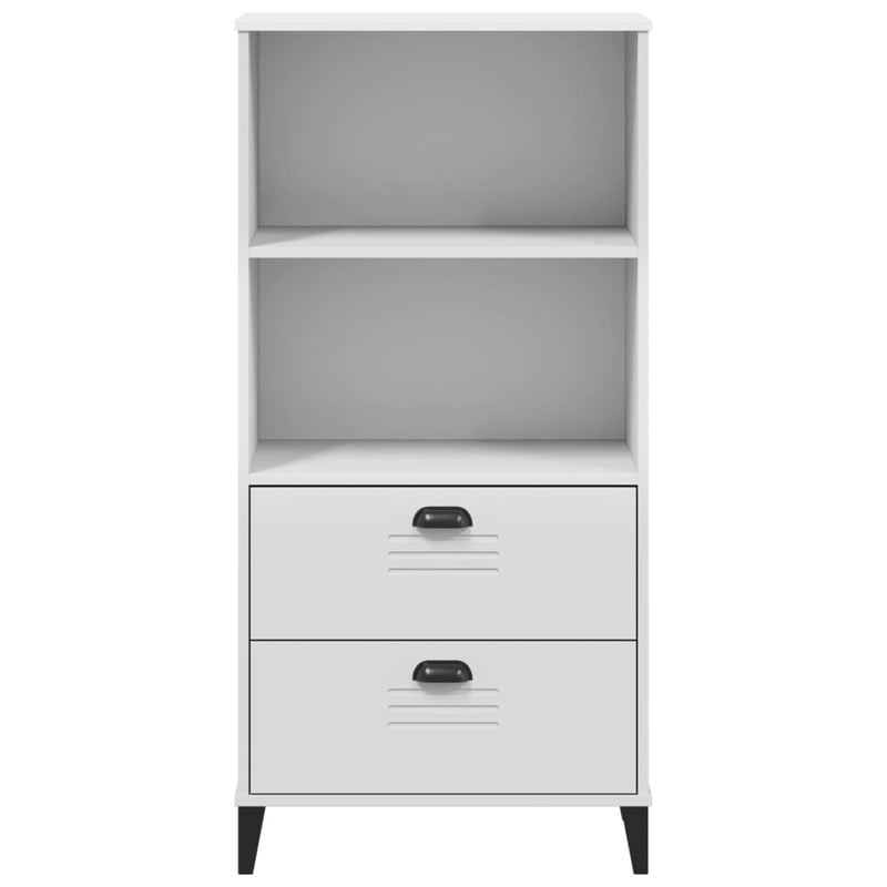 vidaXL VIKEN fehér szerelt fa könyvszekrény 60 x 35 x 123 cm